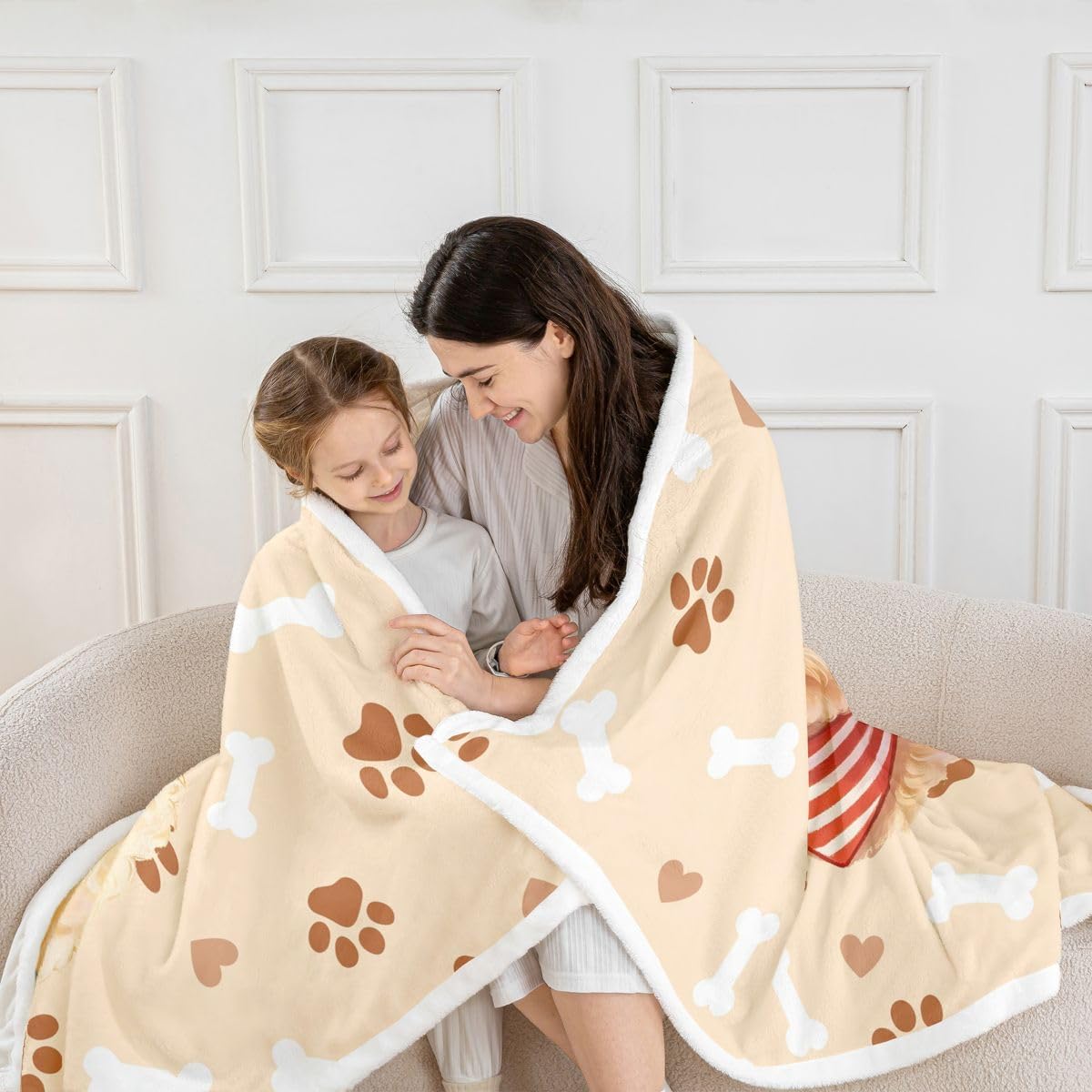 Castle Fairy Cute Dog Kids Throw Blanket,40 x 50 Inches image 4