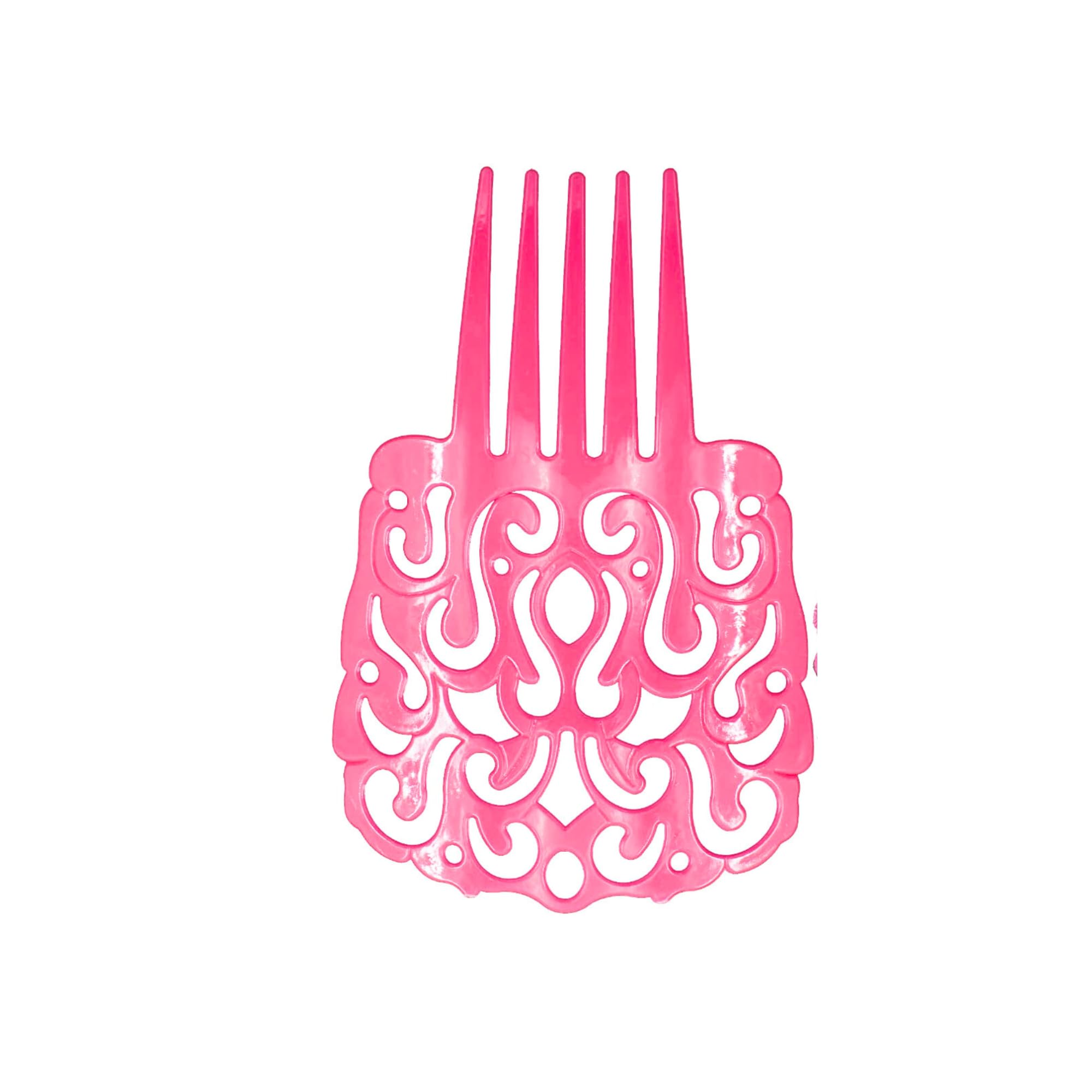 Pettine E Clip Fiore Per Capelli, Confezione 2 Pezzi, Grande, Rosa Liscio, Per Feste Andaluse E Flamenco