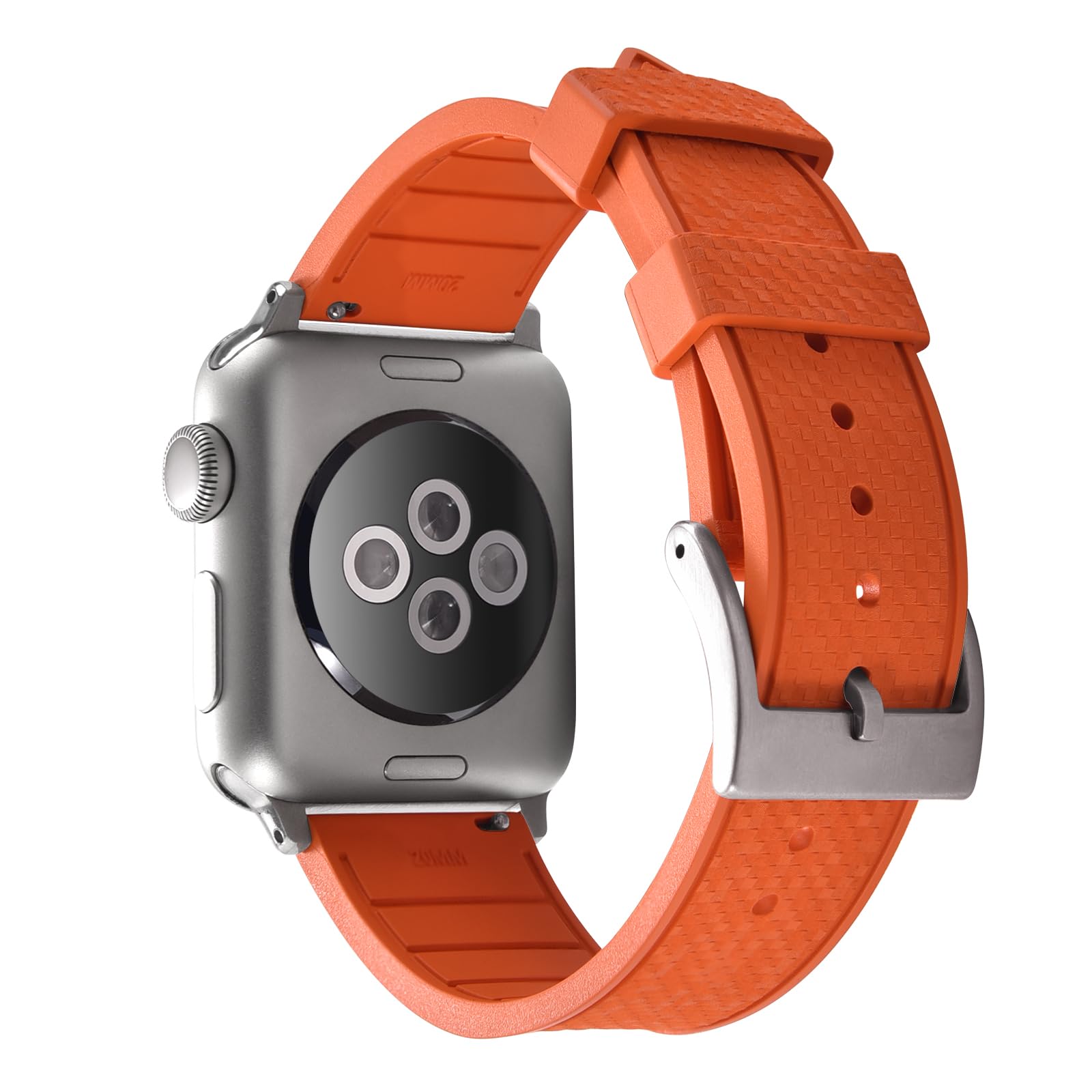 PTFULUOS FKM Rubber Watch Bands for Apple Watch - Compatible with 38/40/41/42/44/45/46/49mm Strap - Sport Replacement Wristbands for iWatch Series 9/8