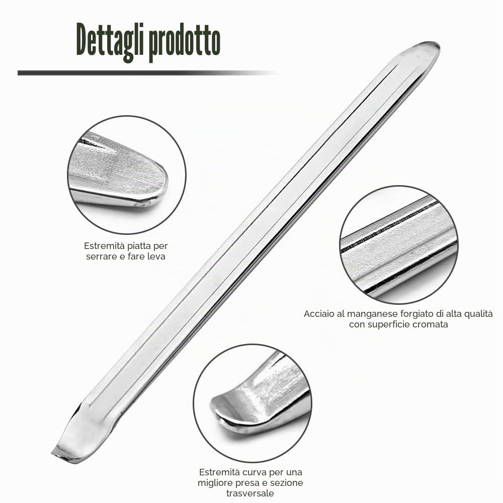 4 Pezzi Leva per Pneumatici, 30CM Leva Smontagomme, Smontagomme Moto, Smontagomme Auto, Leva smontagomme, Leva del Pneumatico, Cambio Pneumatici Attrezzo per Moto e Bicicletta