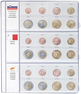 LINDNER Das Original Vordruckblatt Euro Collection: Kursmünzensätze Slowenien/Malta/Zypern