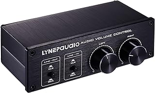 HUIOP Passive Audio Volume Controller with Fully-Balanced & Single-Ended Mode XLR & RCA Interface for Home Stereo System Pre-Amplifier Speaker,audio volume control box