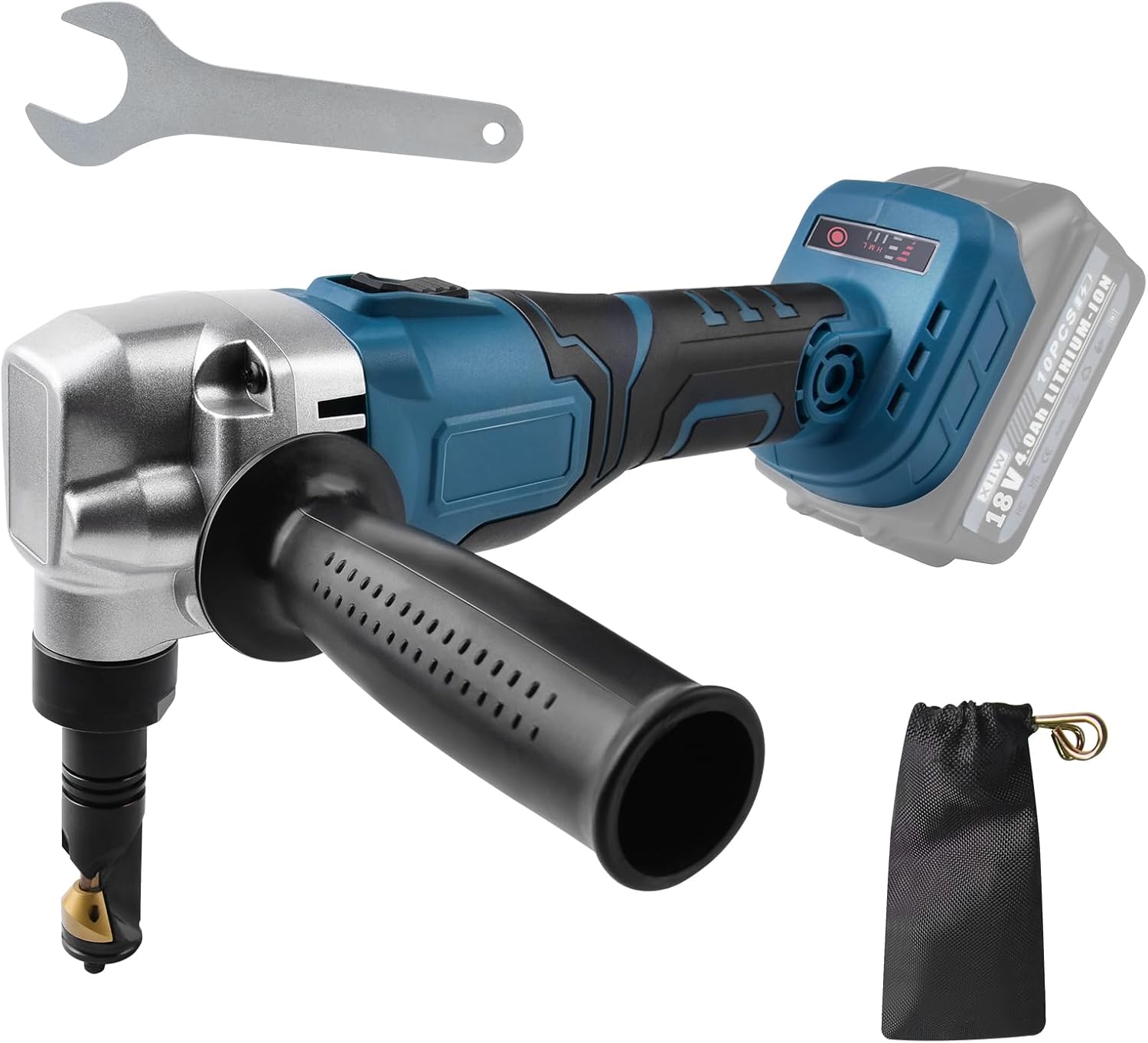 Cordless Nibbler for Makita 18V Battery, 3 Speeds Adjustable 16 Gauge Sheet Metal Cutter w/ 2400RPM Brushless Motor Metal Shears, Replaced Blades for Cutting Stainless Steel, Aluminium, Plastic