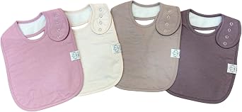 Isabeli Organic Cotton Toddler Drool Bibs for Boys and Girls