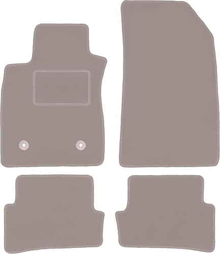 Alfombrillas de Terciopelo Beige para Coche, diseñadas para: Reault Thalia II (2