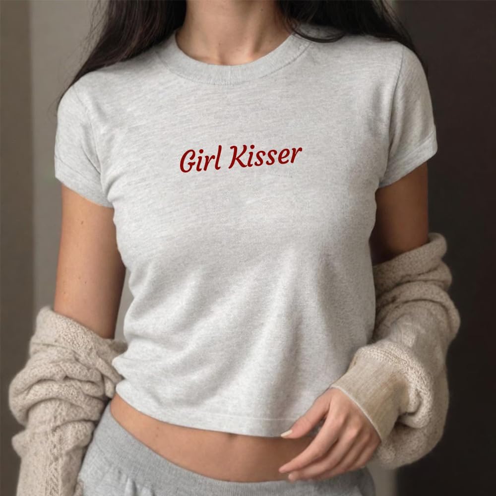 Custom Text Baby Tee - Trendy 90s Vintage Crop Top for Women, Personalized Text Baby Tee, Crop Top with Custom Photo Multi - Image 3