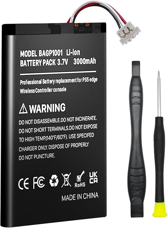 Batería para Sony PS5 Dualsense Edge, 3000 mAh, nueva batería de repuesto mejorada para controlador inalámbrico Sony PlayStation Dualsense Edge con kits de herramientas, 1 paquete