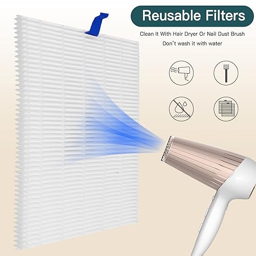 Miniatura 5 de Biutee Colector de polvo de uñas de 80 W para uñas acrílicas, colector de polvo ajustable para uñas, máquina de aspiradora, extractor de polvo