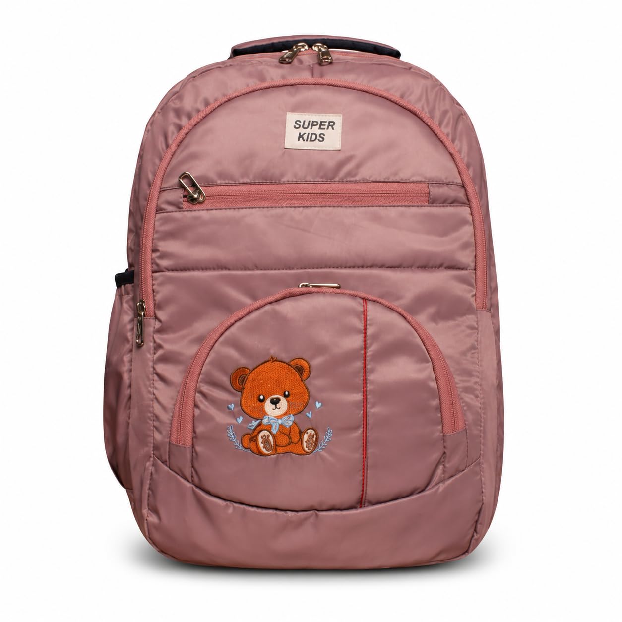 Kids School Backpack for Boys & Girls | Water Resistant 30L School Bag with Teddy Print | Lightweight Nursery, Kindergarten, Pre-School Backpack with Multiple Compartments | Pink-picture-27