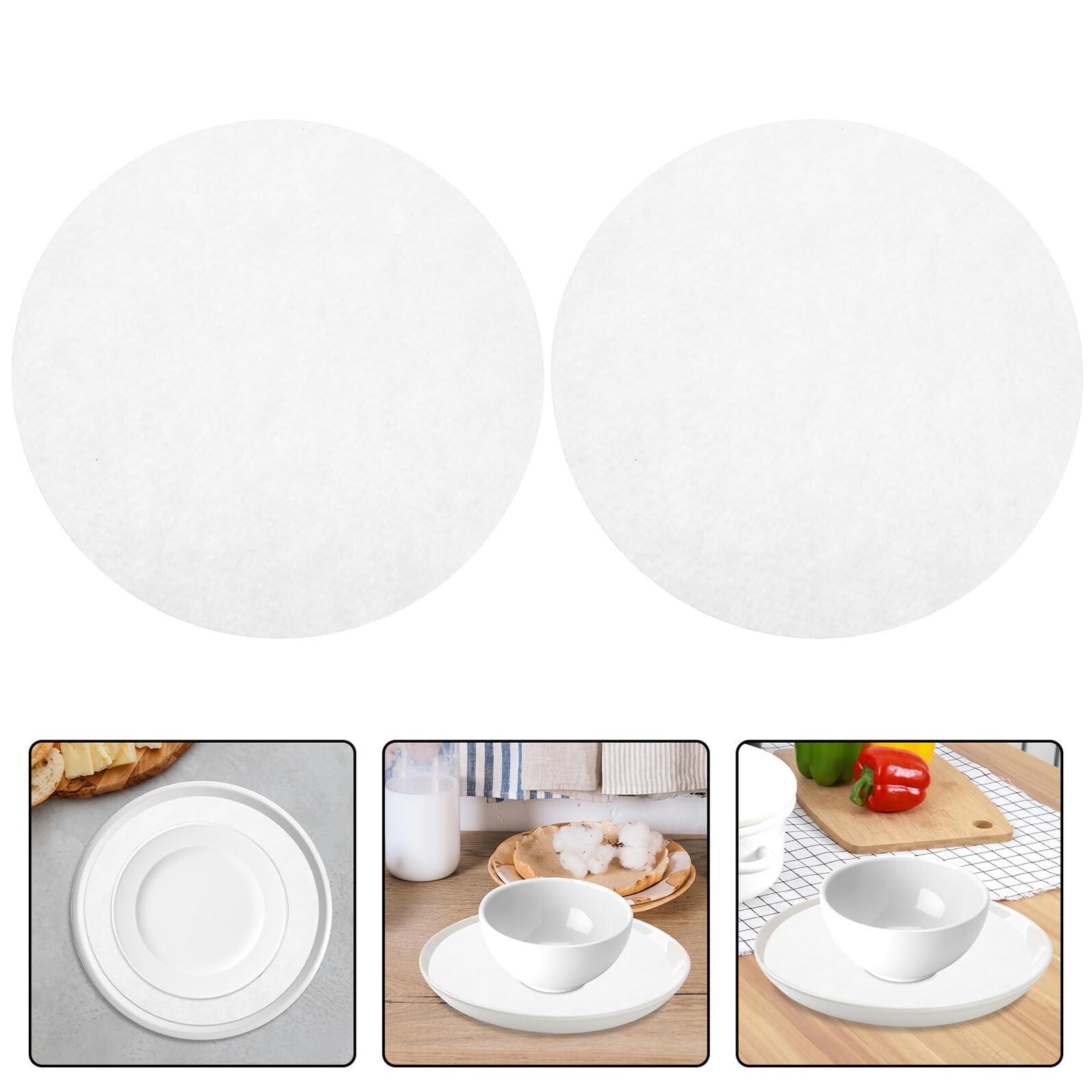 50 Piezas Protector De Placa Fieltro Separador De Sartenes Agarraderas para Ollas De Cocina White