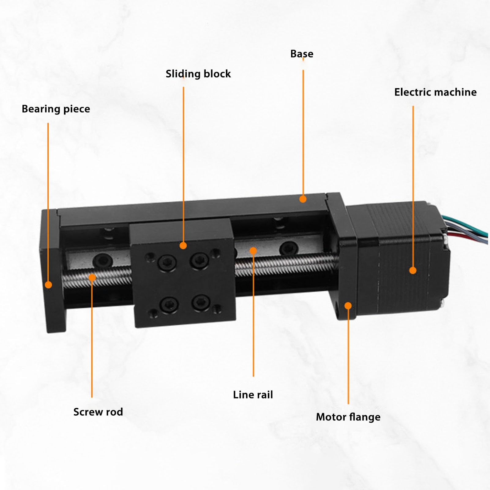 Asixxsix Mini-Linearschienenführungs-Schlittenantrieb, Linearschlitten-Bühnenantrieb mit NEMA 11-Schrittmotor, 100 Mm Verfahrlänge für -CNC-Fräsmaschinen mit X-, Y- und Z-Achse