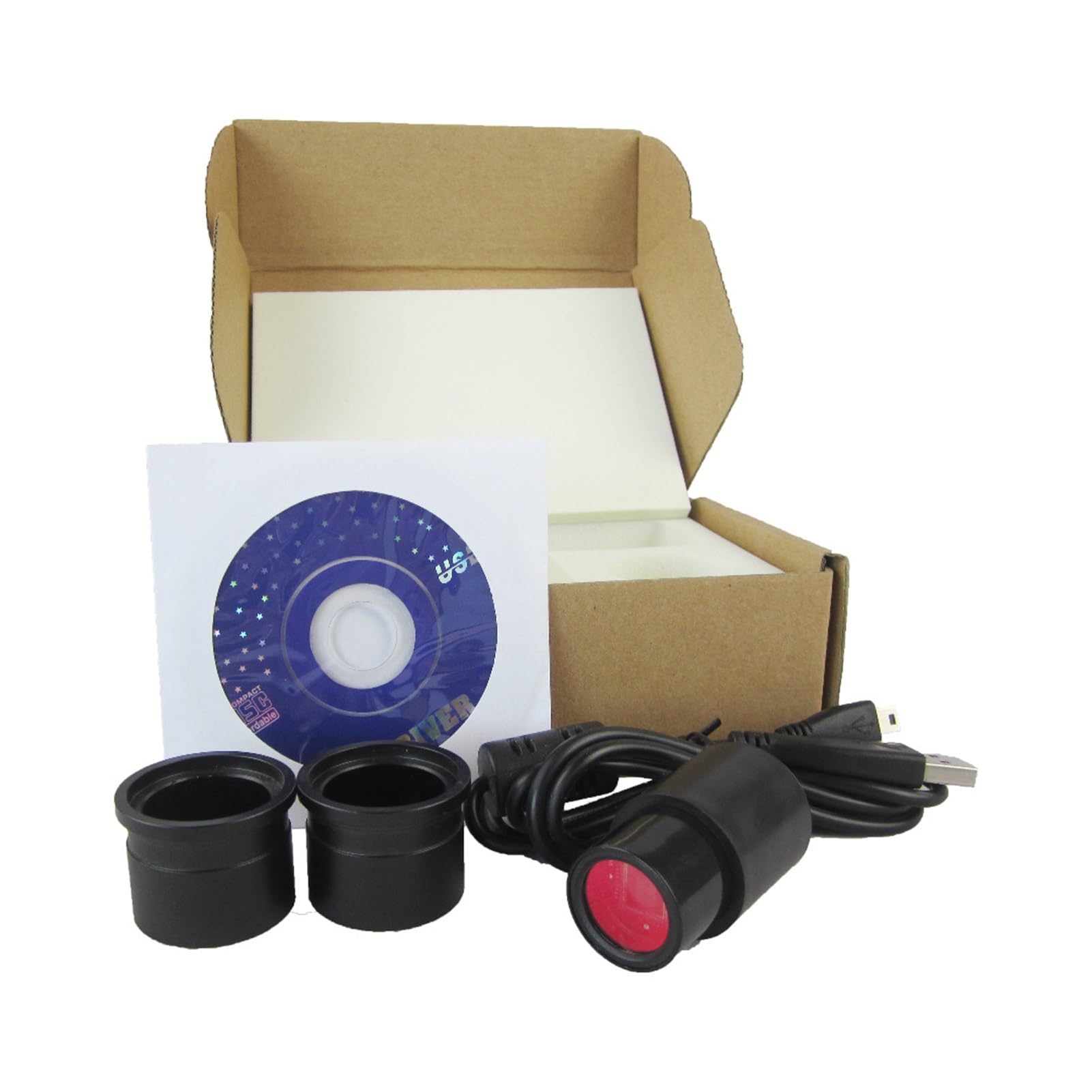 Cámara Ocular Digital SCMOS USB 2.0 para microscopio estereoscópico biológico: resoluciones de 0, 1, 2 y 5 M