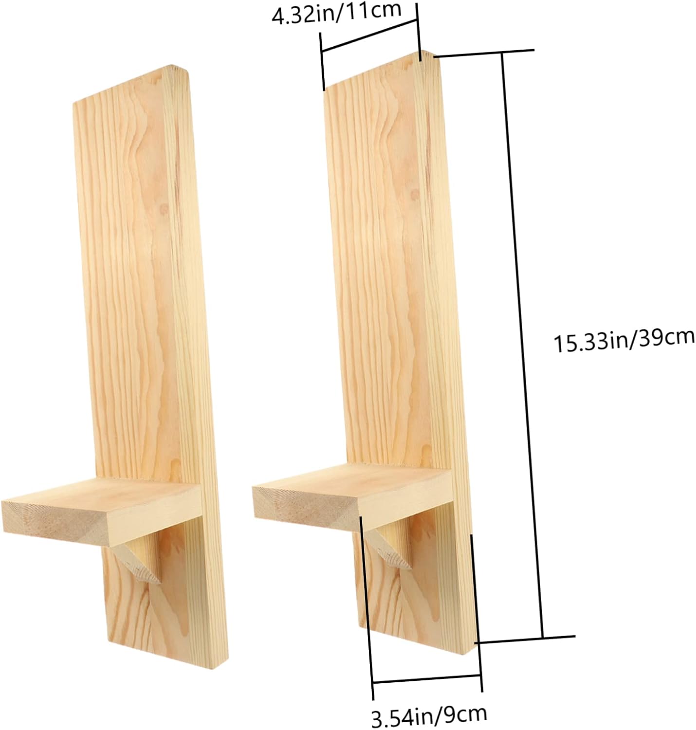 Ciieeo Wooden Candle Sconces Pair Wall Tealight Holder Vintage Decorative Sconce for Home Wedding