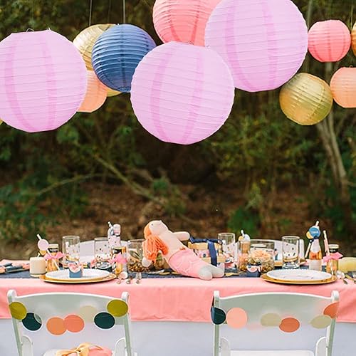 Miniatura 130 de BEISHIDA Faroles de papel redondos amarillos de 12 pulgadas, decorativos, colgantes, asiáticos, chinos, japoneses, lámpara para cumpleaños