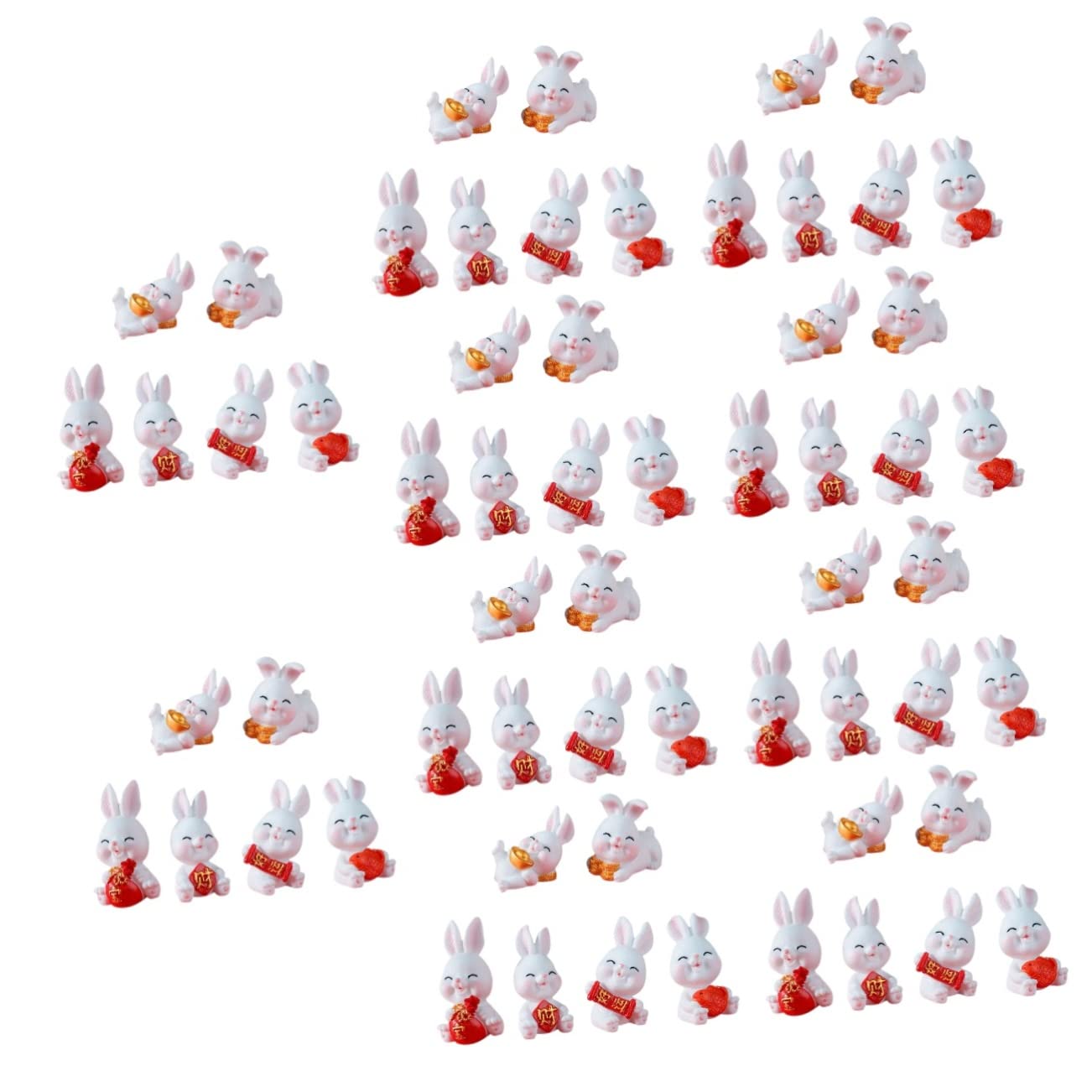 BESPORTBLE 60pièces Décoration Miniature De Figurines De Lapin pour Paysages Et Décors Intérieurs