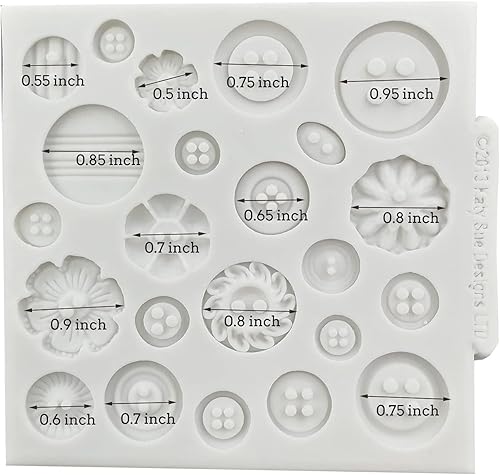 Miniatura 2 de Molde de silicona para fondant de botón para bricolaje, chocolate, dulces, pudín, cupcake, decoración de pasteles, postres, gelatina, arcilla