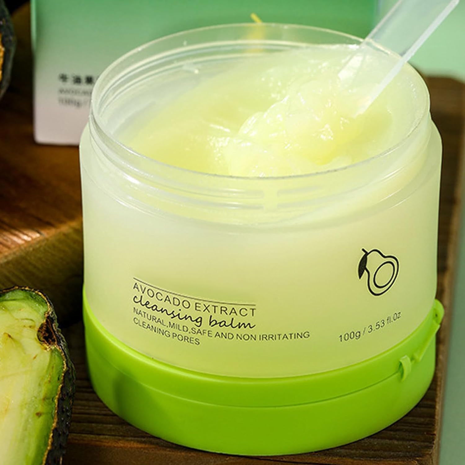 Baume Nettoyant D'avocat,Crème Démaquillante Portable,Nettoyage en Profondeur,pour la Maison,Voyages,100G