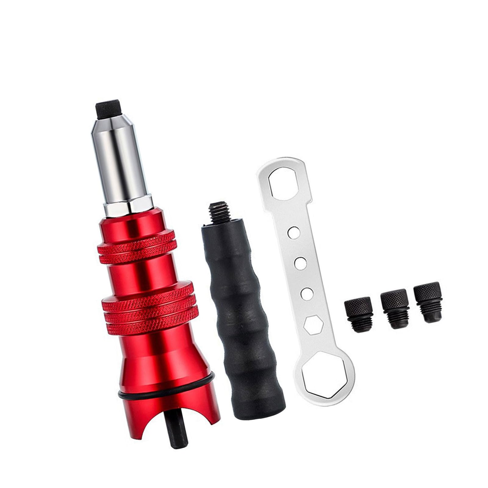 Ordinaryone Conversion Head Red Upgraded Electric Rivet Adapter 2.4Mm-4.8Mm Riveting Adapter Insert Cordless Drill Aluminum Nut Riveter Insert Professional Engaging Equipment