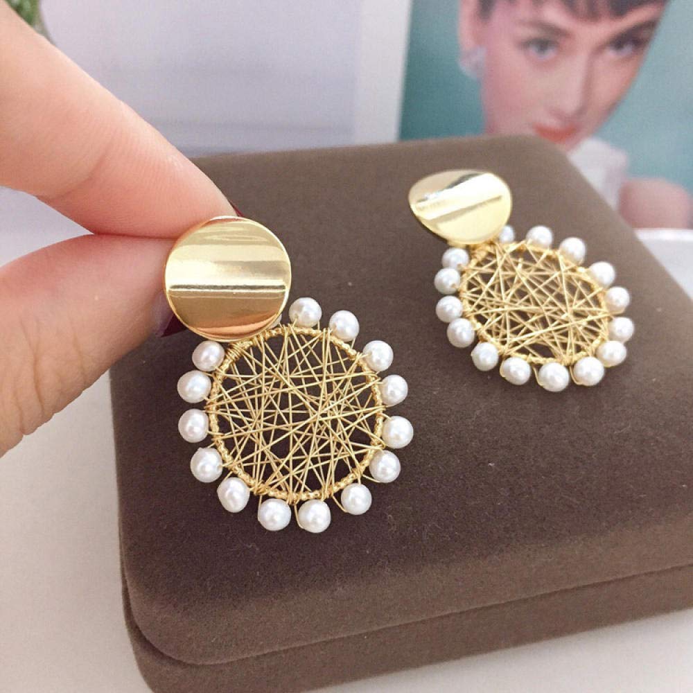 Las Mujeres Pendientes De Perlas De Agua Dulce Temperamento Noria Retro Elegante Lujo Luz Simple Dones Creativos