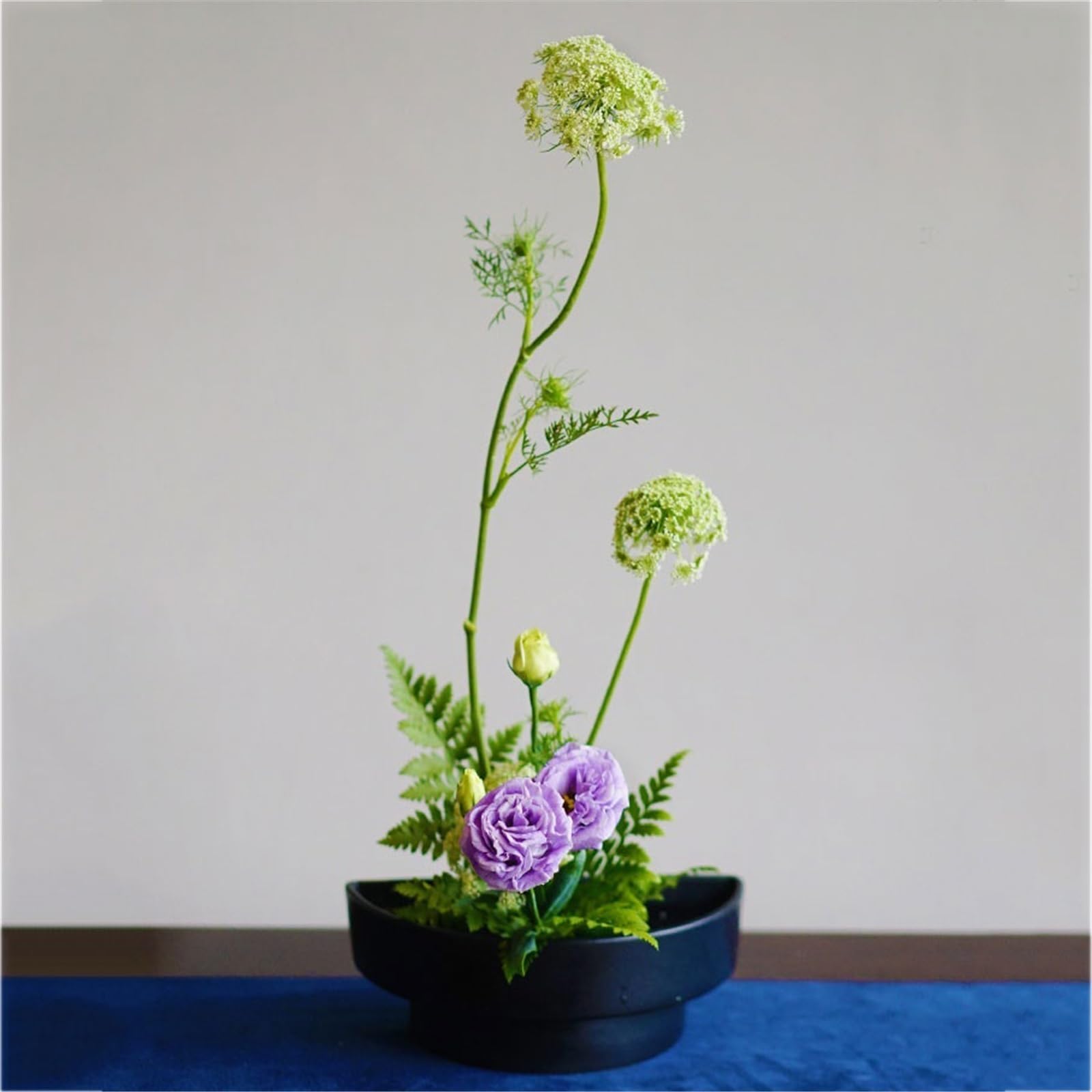 Versatile Sottovaso semicircolare for Fiori a Base Alta(Nero)