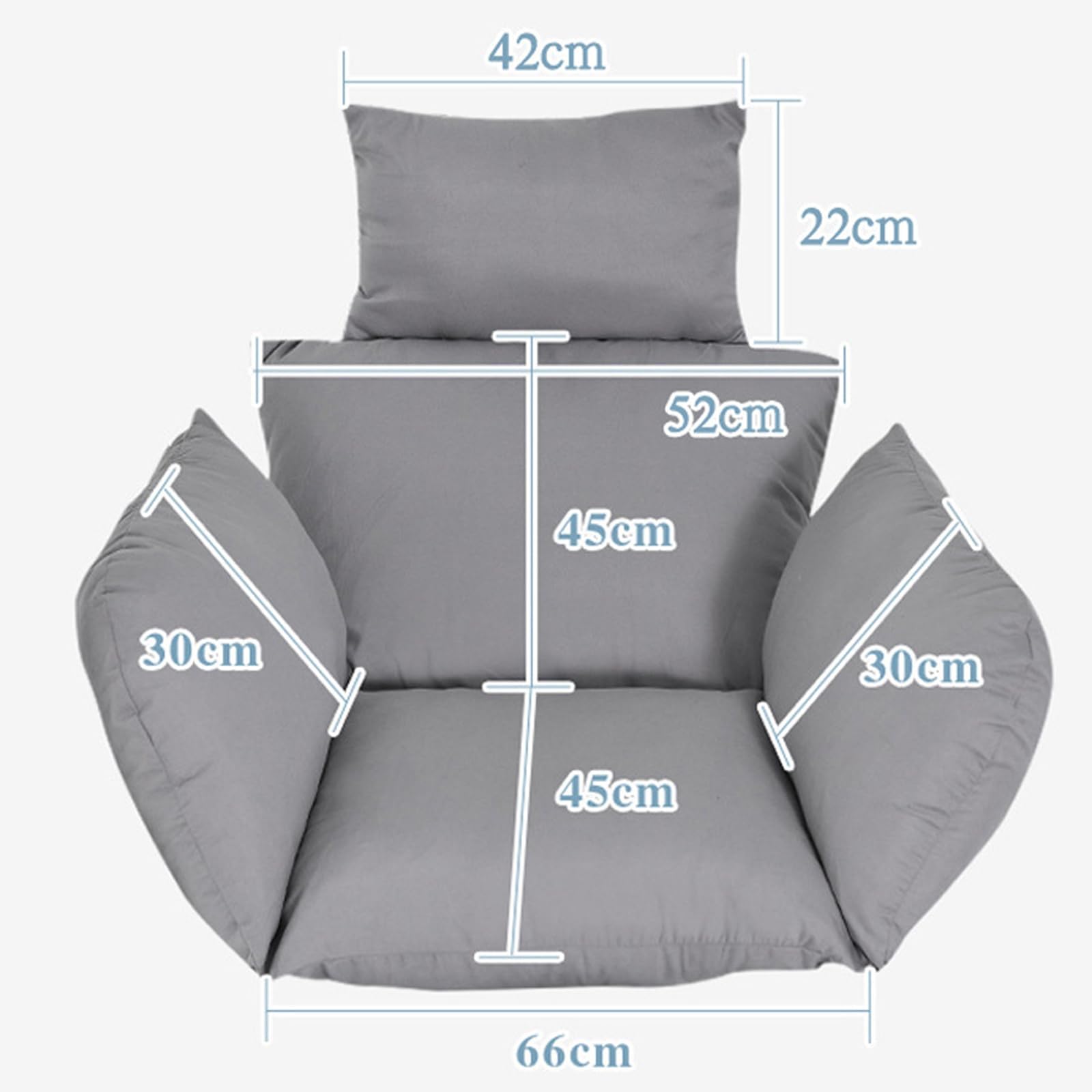 Cuscino di ricambio per sedia a uovo in rattan marrone, resistente alle intemperie, per dondolo da giardino e sedia a dondolo, comodo ed elegante, accessorio per sedute