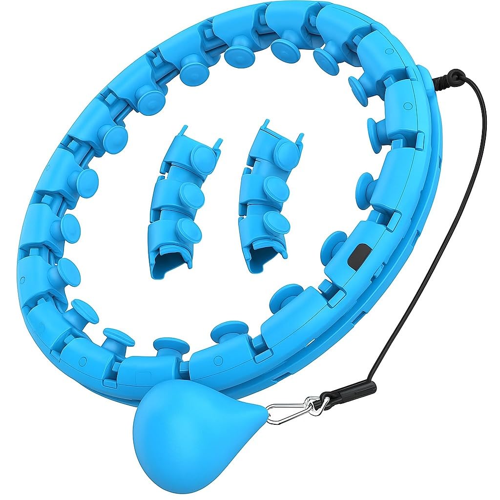 Rosa Store Smart Weighted Hula Hoop for Adults Weight Loss – Adjustable Fitness Ring with Detachable Links & Auto-Spinning Ball, Adults Silent Waist Trimmer Home Workout Fat Burner Abdominal-image-10