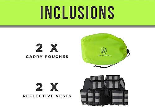 Miniatura 2 de Reflective Vest (2 Pack) Lightweight, Adjustable & Elastic Safety & High Visibility for Running, Jogging, Walking, Cycling