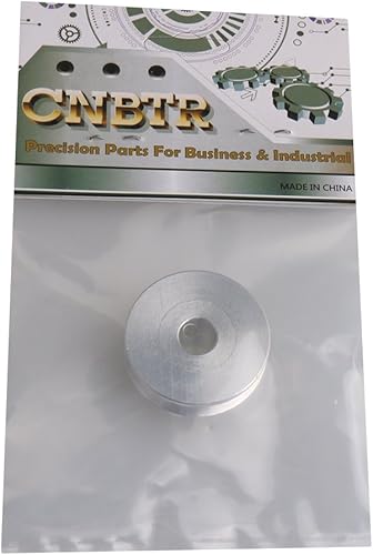 Miniatura 7 de CNBTR 1.2x0.6x0.3 in aleación de aluminio de plata 0.3 in fijo sola rueda de polea en forma de V de orificio único para eje de motor 0.1-0.2 in PU