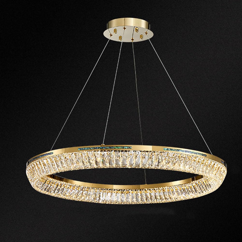 HXYSXHJUO Italian minimalist crystal chandelier, luxury high-end art for living room bedroom dining sample lamps and lanterns,100CM
