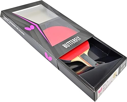 TB5 Alpha Pro-Line - Raqueta de tenis de mesa | Combinación de hoja media rápida y goma | Con Sriver EL | Recomendado para jugadores avanzados de