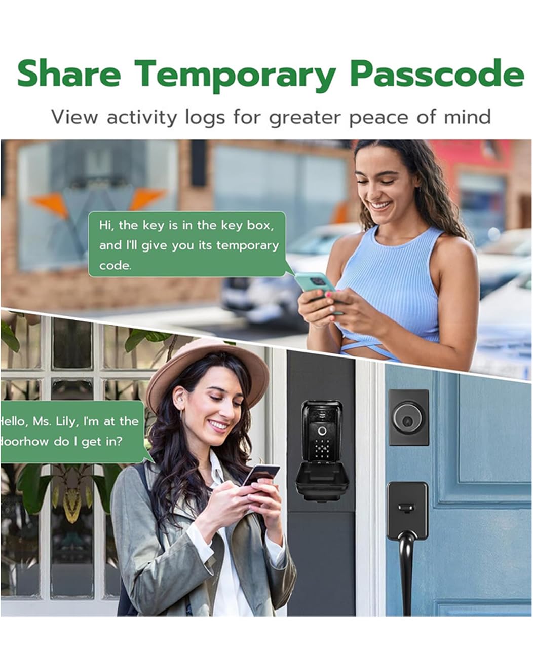 UCB Boîte de verrouillage intelligente Bluetooth avec contrôle par application, boîte de verrouillage pour clés avec code étanche, pour l'extérieur, propriétaire, agent immobilier, Airbnb, agent