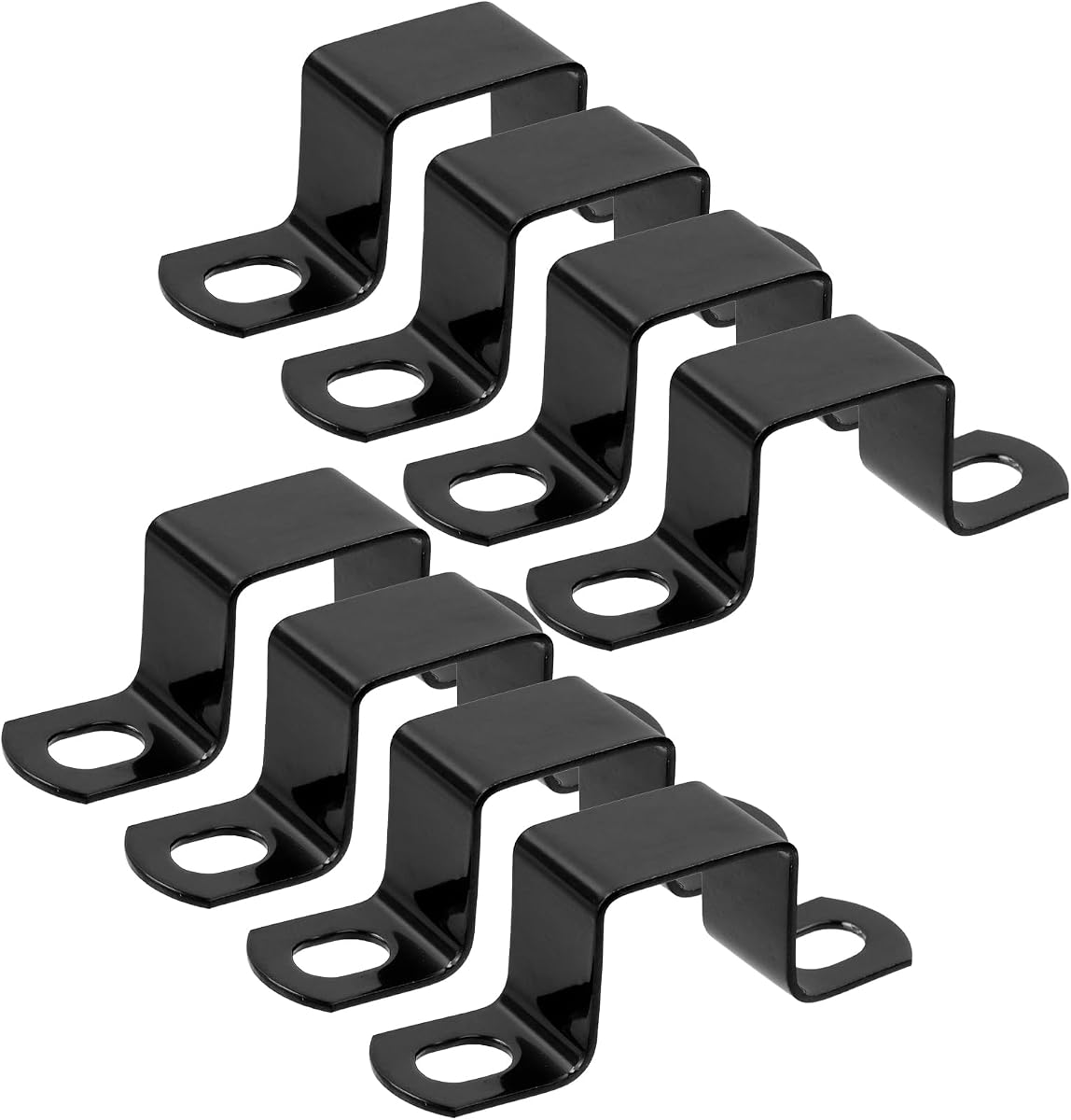 Semetall Abrazadera de correa de tubo cuadrado de 1 x 1", paquete de 8 | Abrazaderas resistentes en forma de U de acero inoxidable, soportes de tubería resistentes a la corrosión para plomería, muebles y proyectos de bricolaje