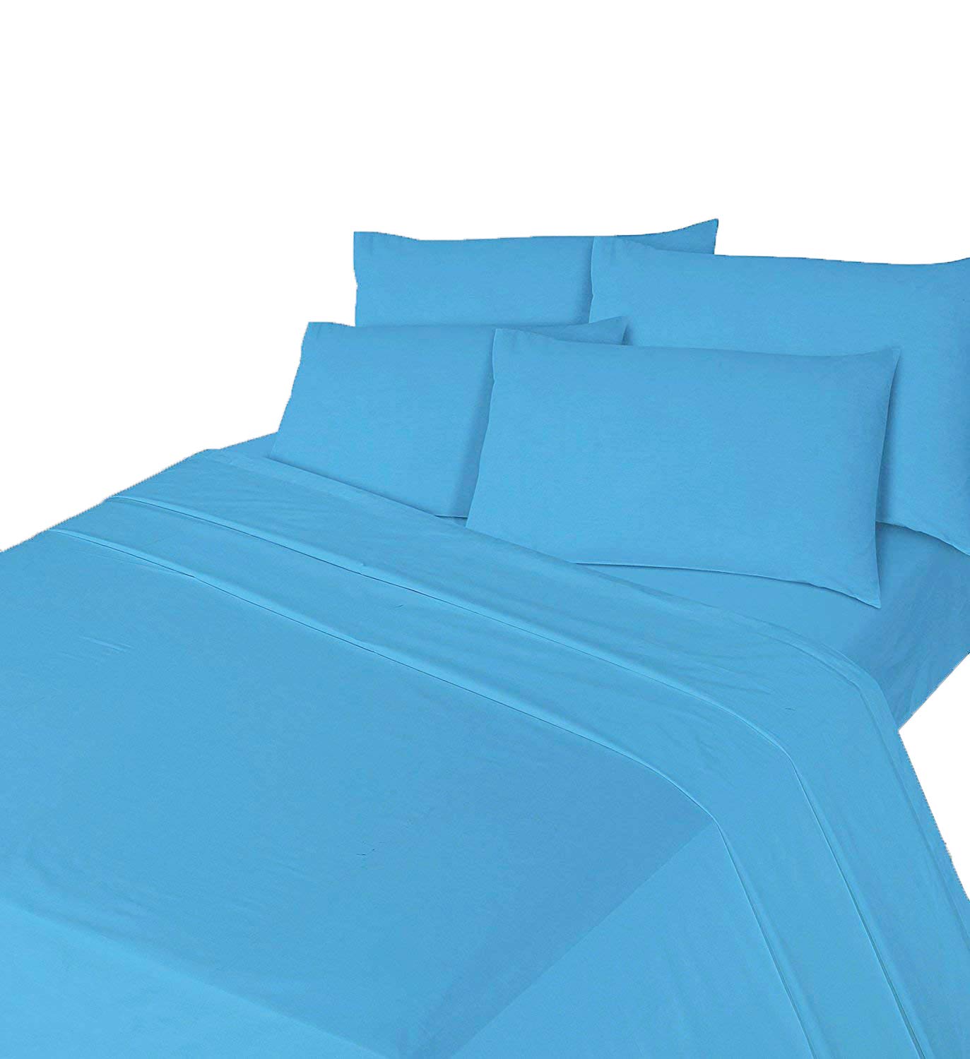 Comfy Nights Blue Brushed Cotton Flannelette Flat Sheet Or Pillow Pair, Pillow Pair