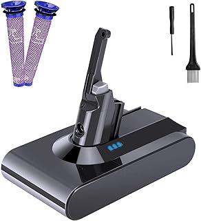Battery Replacement for Dyson V8 Absolute Cordless Handhold Vacuum V8 Absolute V8 Fluffy V8 Animal Cordless Vacuum Battery+ 2 Filter+ 1 Screwdrivers+ 1 Brush