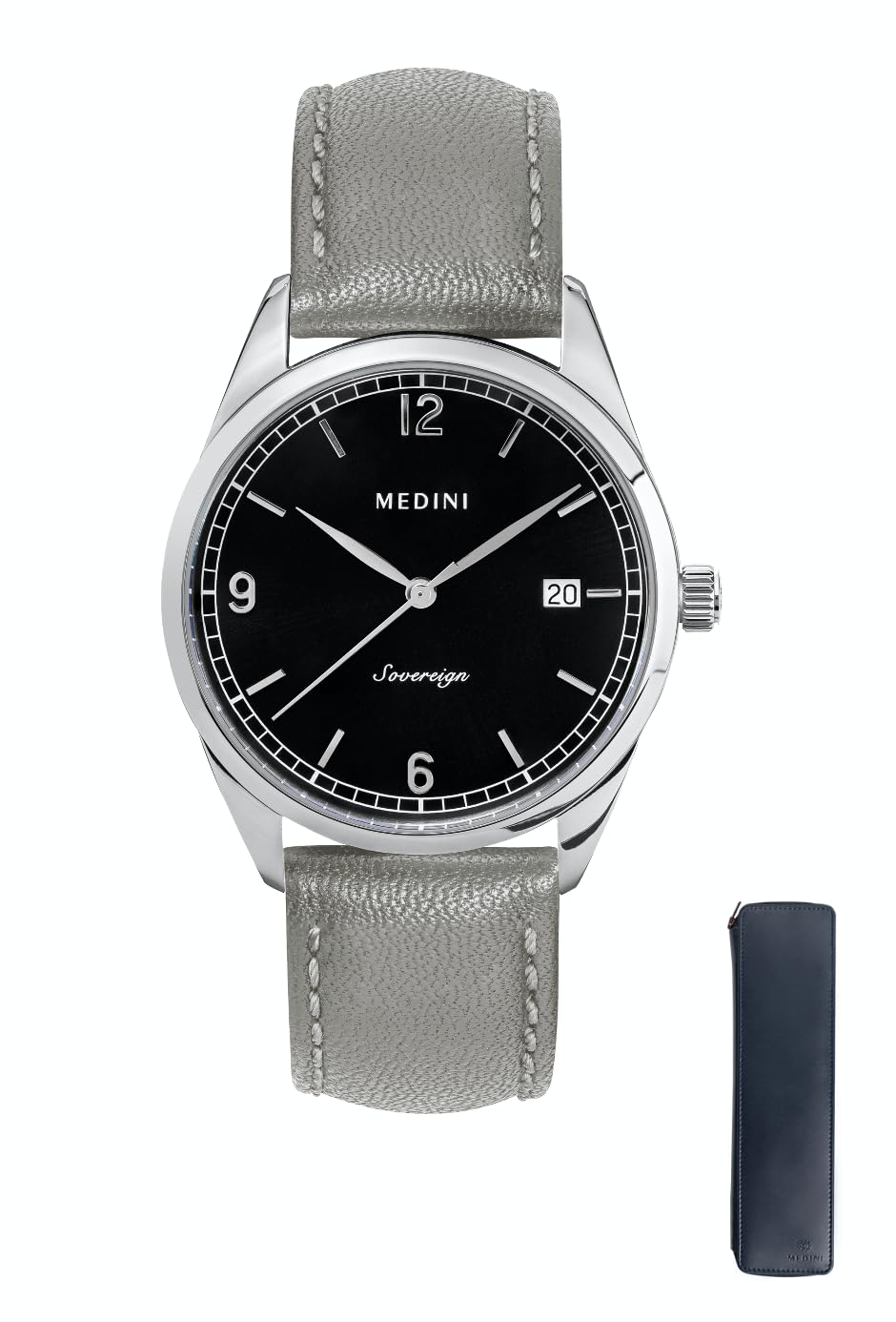 MEDINI Sovereign Black - Ivory Strap With Blue Cover