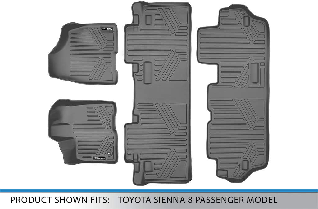 MAXLINER Custom Fit Floor Mats 3 Row Liner Set for 2011-2012 Toyota Sienna - Image 6