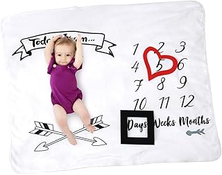 Toyvian Cobertores Recém-Nascidos Adereços Recém-Nascidos Cobertores Para Bebês Cobertor De Marco De Algodão Infantil Pano De Fundo Fotográfico Flanela Cobertor Fotográfico Cobertor