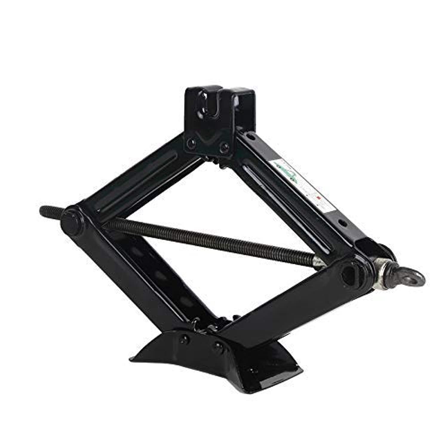 2T Car Foladable Hand Jack Rocker Folding Handle Scissor Jack Rocker General Jacks Car Tools (Black)