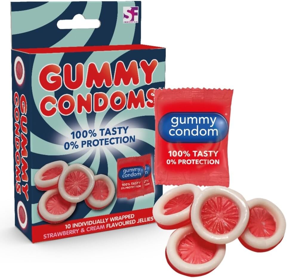 Gummy Condoms, Rude Sweets, Novelty Joke Gift for Hen Party & Secret Santa