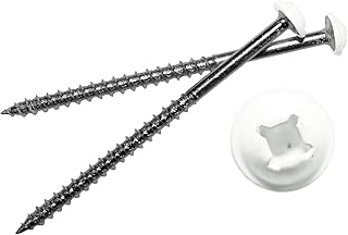 Mid America Painted Screws for Vinyl Shutters (001 White, Bag of 12)