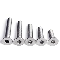 Vista 8 de SUNXULIMI Tornillos hexagonales de cabeza plana M8 x 20 mm, pernos avellanados, acero inoxidable 304, acabado brillante, totalmente roscado, unidad