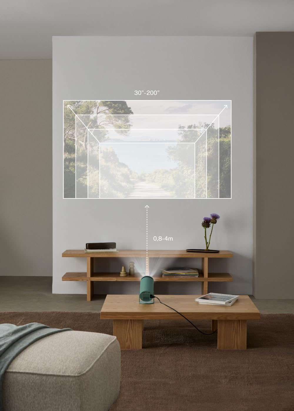 CREATE/Projector Studio Compact/Proyector Smart HD con WiFi Verde Sage