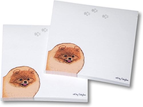 Pomeranian - Bloc de notas adhesivas, color rojo, 100 hojas