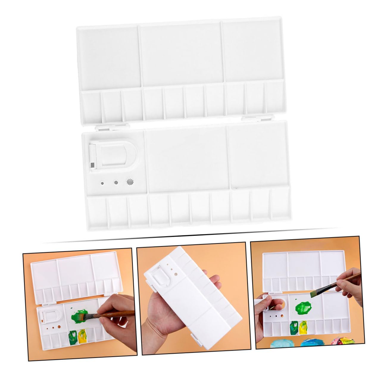 SHINEOFI 10pièces Palette De Mélange De Couleurs pour Peinture Aquarelle Boîte De Pigments avec Couvercle pour Artistes Et Étudiants