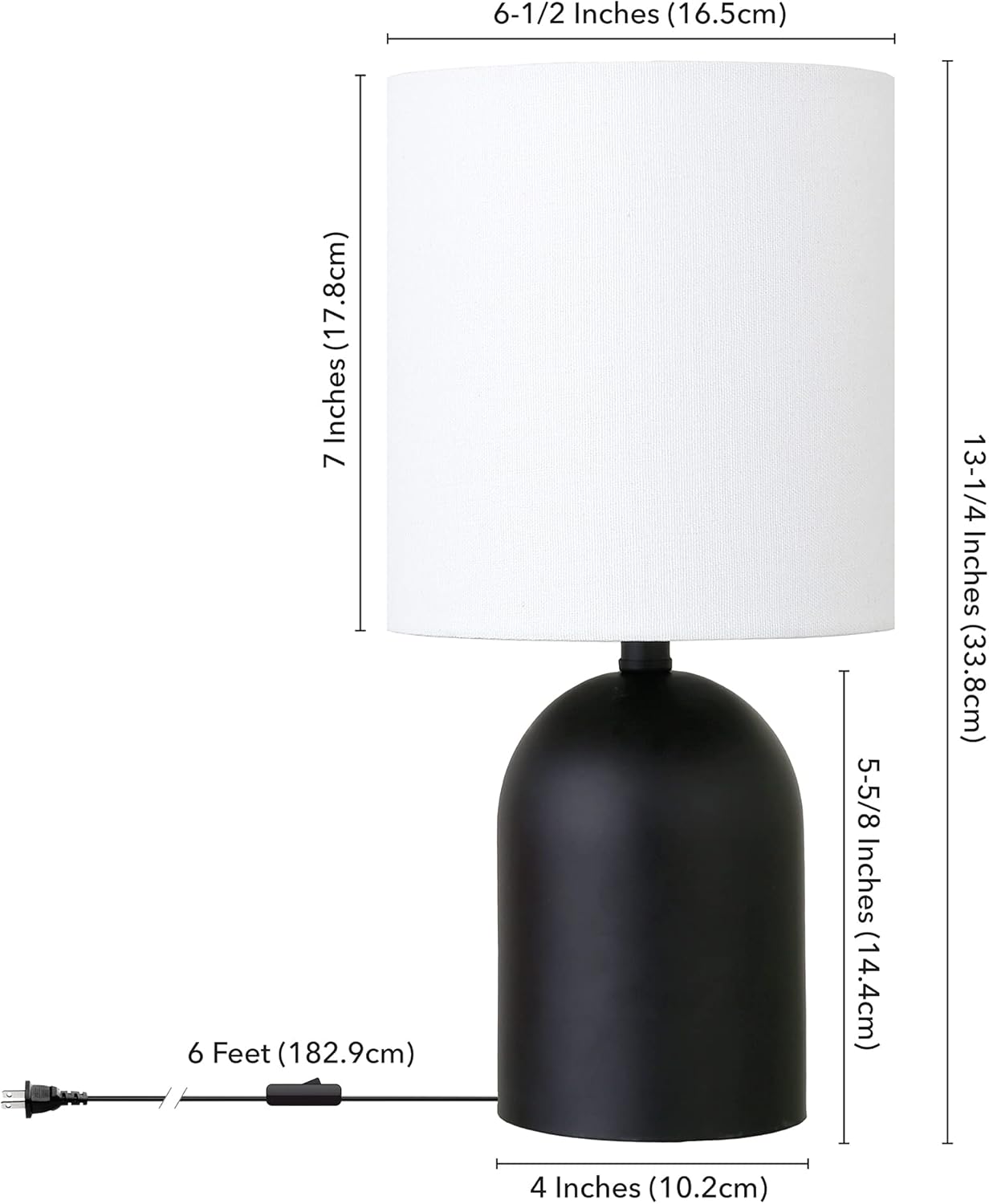 Brass Mini Table Lamp with White Linen Shade