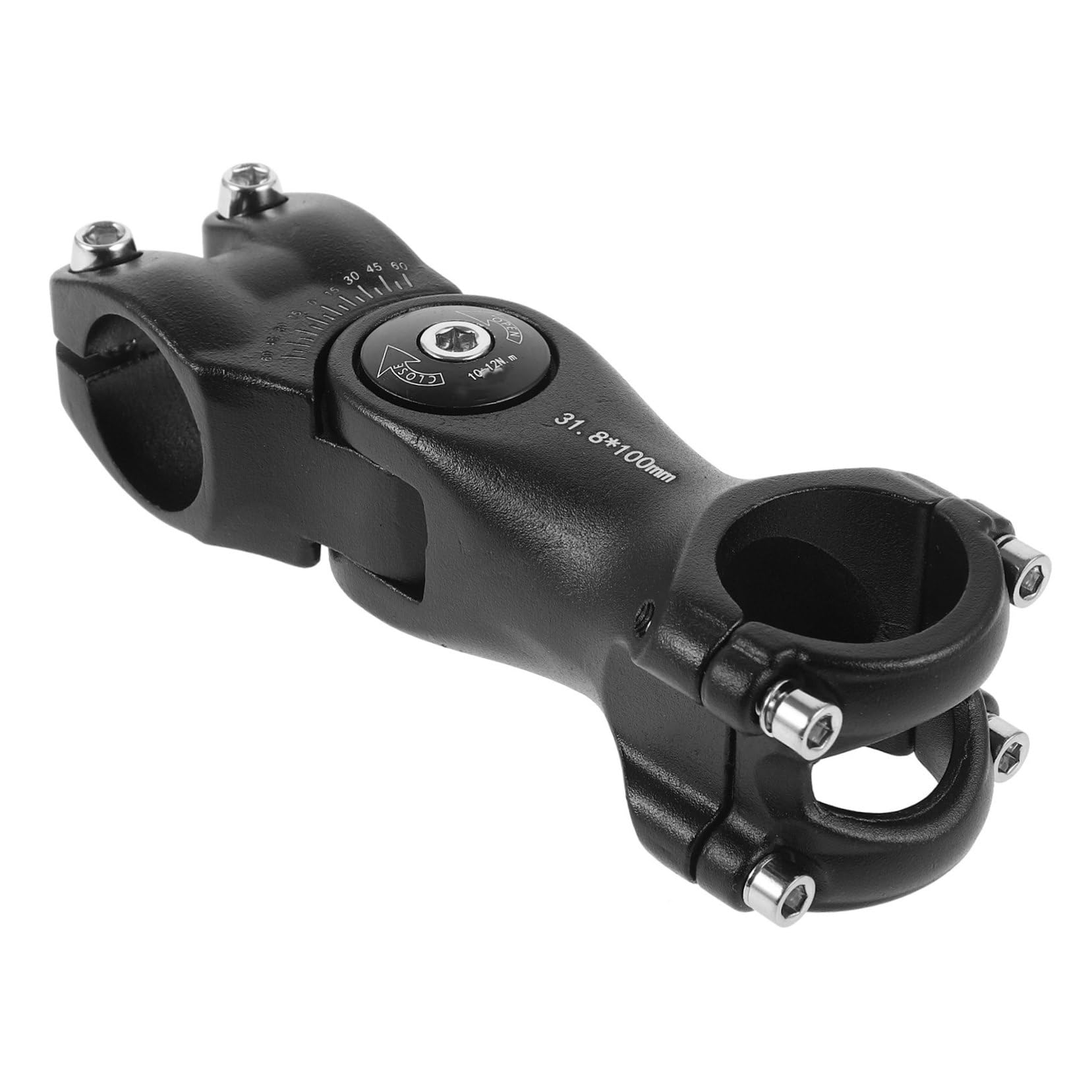 TOYANDONA Potence VTT Tige De Vélo De Montagne Rehausseur De Guidon Ergonomique Léger Tige De Guidon De Vélo Potence De Guidon Réglable Étendu Lumière Black Alliage D'aluminium