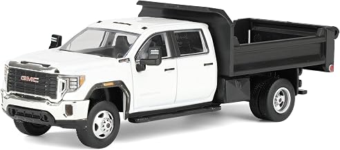 1/64 2022 GMC Sierra 3500HD with Dump Bed Summit White Diecast Exclusive 51563-A