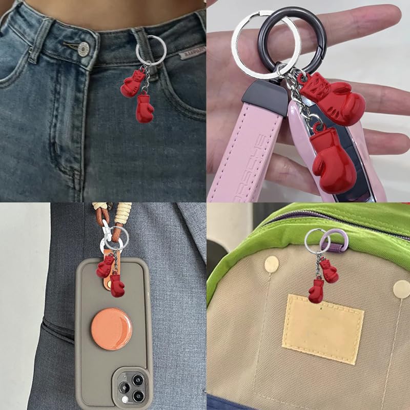 Boxer Glove Keychain for Men Boxing Lovers Boxing Coach Leader Mini Boxing Glove Keychain for Car Keys Keychain