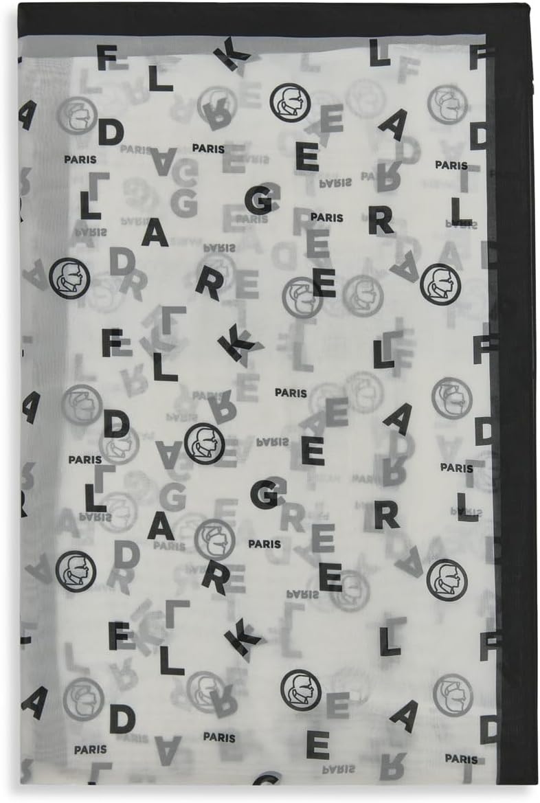 KARL LAGERFELD Womens Karl Alphabet Poly Chiffon Scarf - Image 2