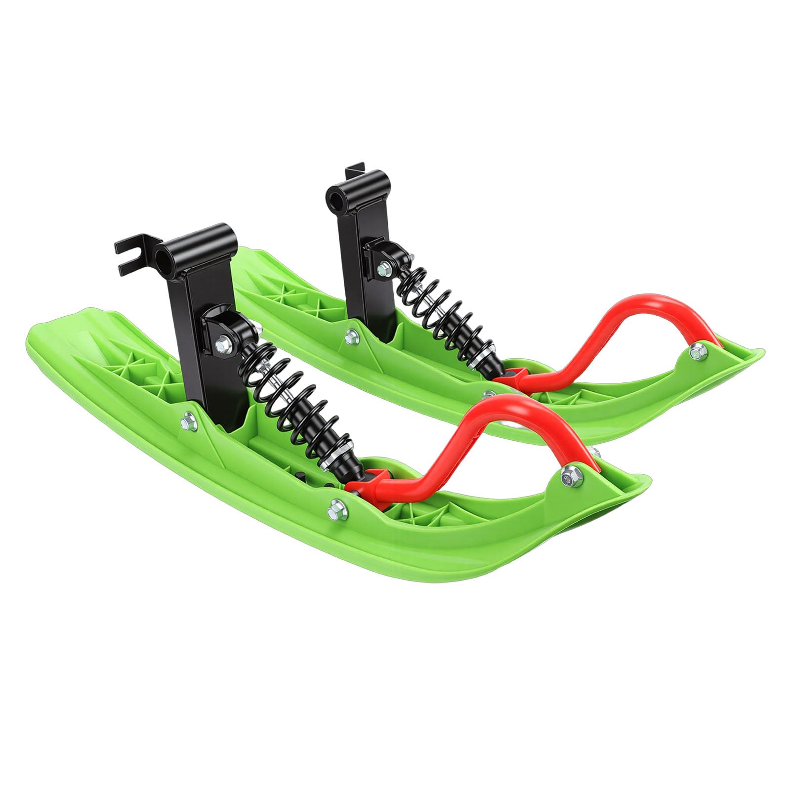 Drfeify Planche de Luge pour VTT en ABS et Métal Planche de Luge à Neige pour VTT Surface Texturée Antidérapante Stable Avant Gauche Droite Ajustement pour Les Sentiers d'hiver et Les Chemins de Boue